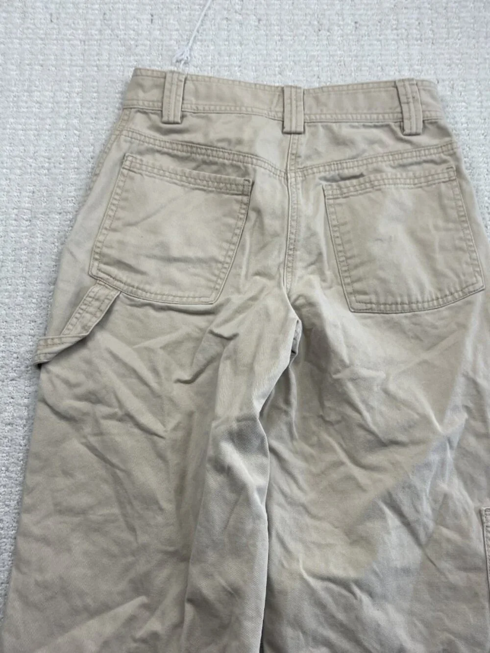Aritzia Sunday Best Beige New Oscar Carpenter Wide Leg Cargo Pants Womens 2 - Picture 9 of 10